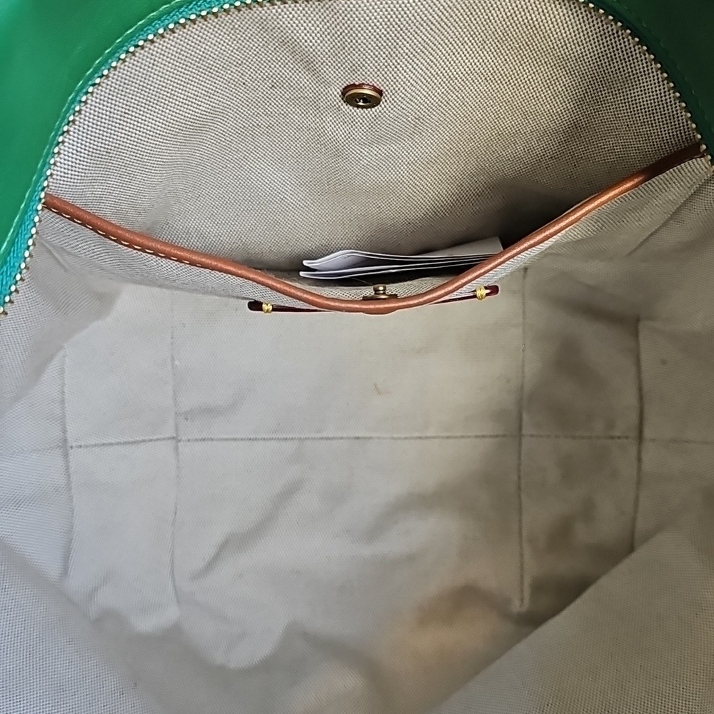 Coach 2020 Bea Tote In Colorblock Green And Gray Like New! - Picture 14 of 15